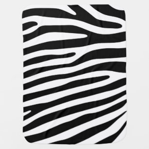 Zebra stripes pattern black & white + your ideas swaddle blanket