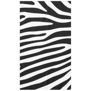 Zebra stripes pattern black & white + your ideas tablecloth