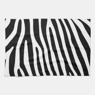 Zebra stripes pattern black & white + your ideas towel