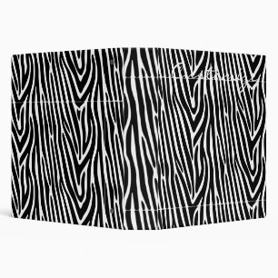 Zebra Stripes Pattern Thunder_Cove 3 Ring Binder