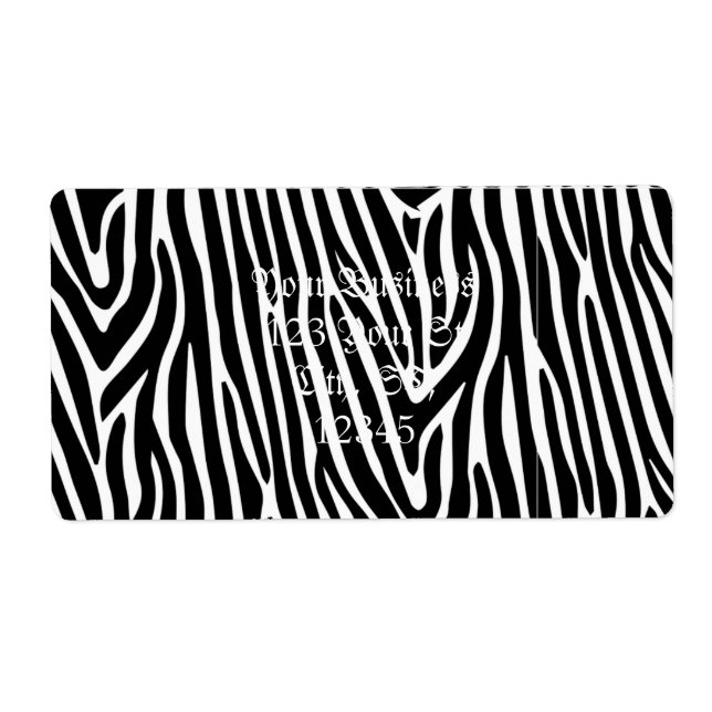 Zebra Stripes Pattern Thunder_Cove Label (Front)