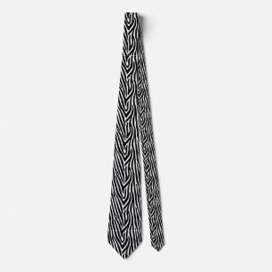 Zebra Stripes Pattern Thunder_Cove Neck Tie