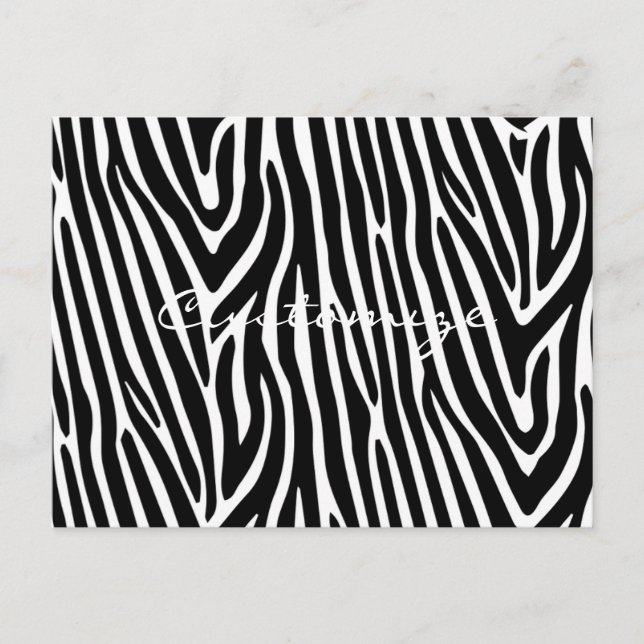 Zebra Stripes Pattern Thunder_Cove Postcard (Front)
