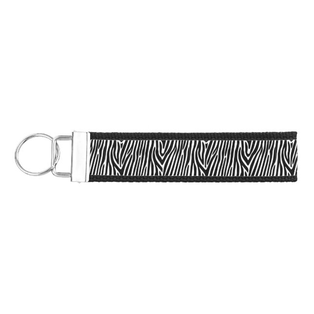 Zebra Stripes Pattern Thunder_Cove Wrist Keychain (Keys on Left)