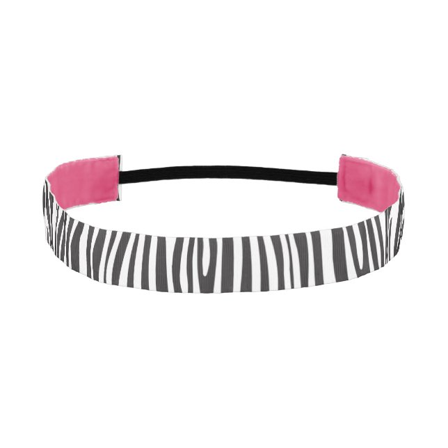 Zebra Stripes Pattern Trendy Design Athletic Headband (Front)