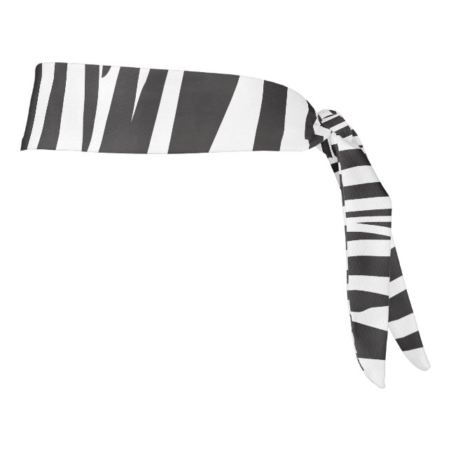 Zebra Stripes Pattern Trendy Design Tie Headband (Rotate 90)