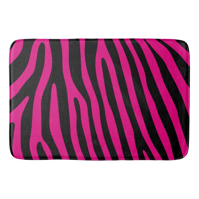 Zebra stripes pattern + your background & ideas bathroom mat (Front)