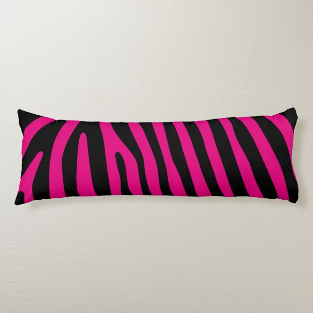 Zebra stripes pattern + your background & ideas body pillow (Front)