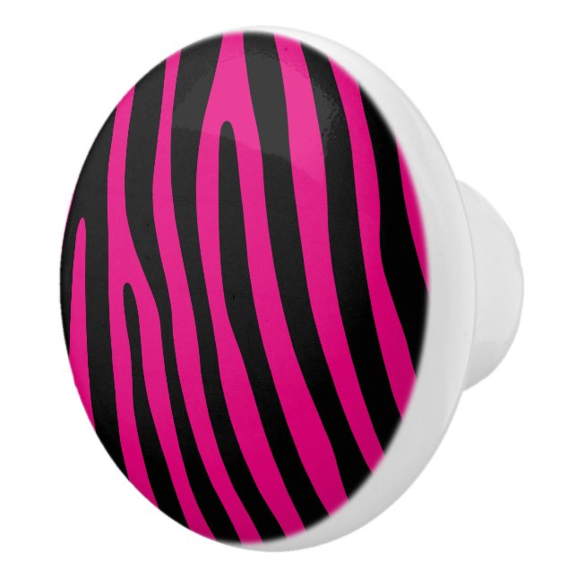 Zebra stripes pattern + your background & ideas ceramic knob (Right)
