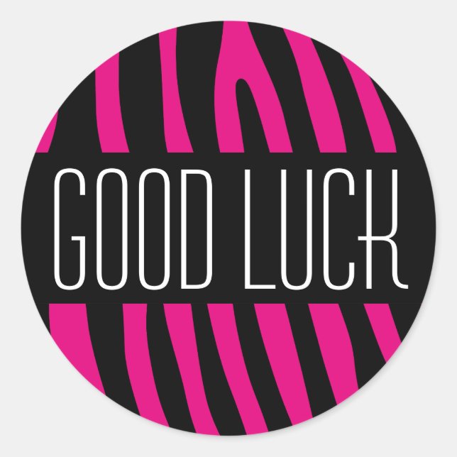 Zebra stripes pattern + your background & ideas classic round sticker (Front)