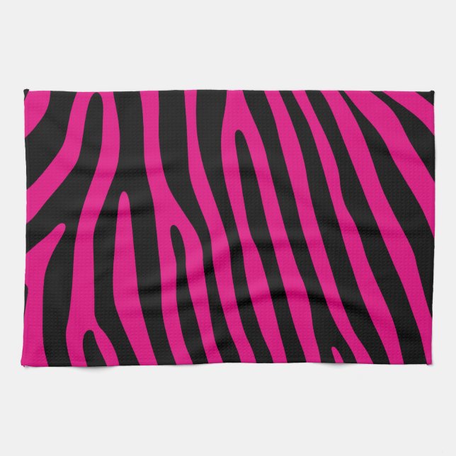 Zebra stripes pattern + your background & ideas kitchen towel (Horizontal)