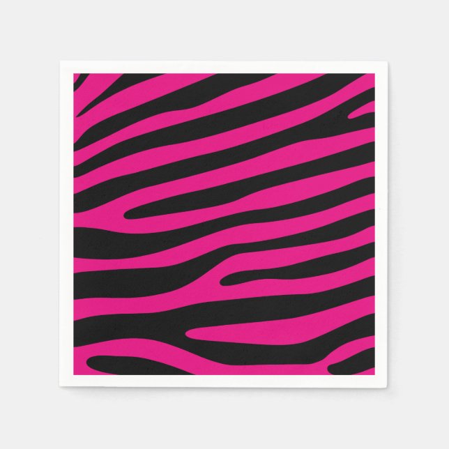 Zebra stripes pattern + your background & ideas napkins (Front)