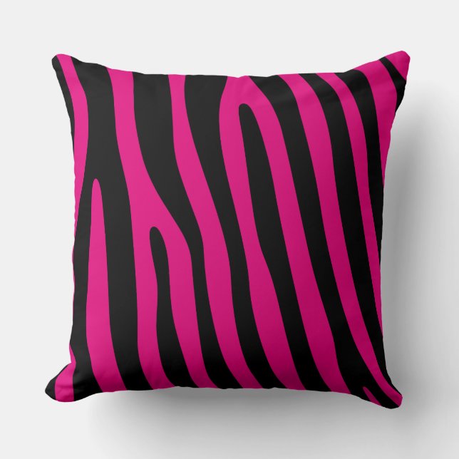 Zebra stripes pattern + your background & ideas throw pillow (Front)