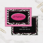 pink zebra business card