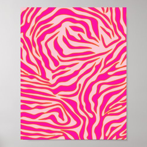 Zebra Stripes Pink Orange Wild Animal Print