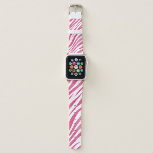  Zebra Stripes Pink Wild Animal Print  Apple Watch Band