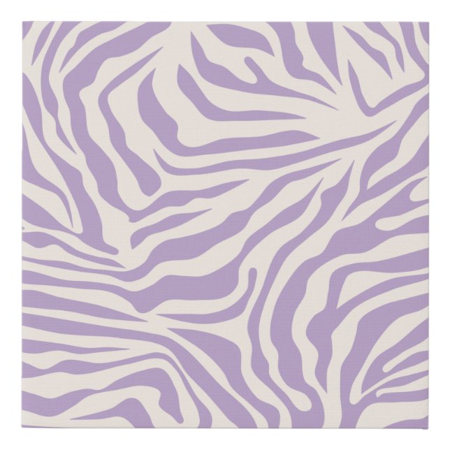 Zebra Stripes Preppy Purple Wild Animal Print (Front)