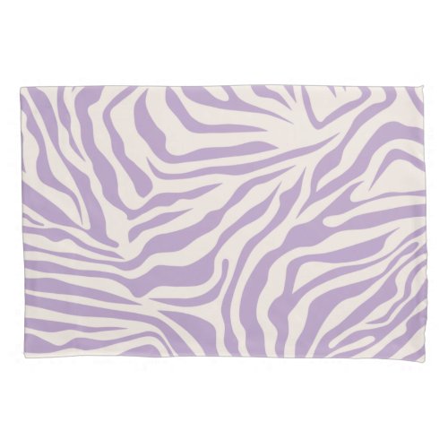 Zebra Stripes Preppy Purple Wild Animal Print Pillow Case