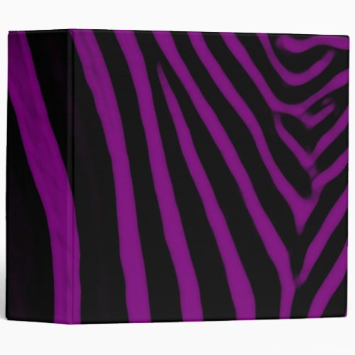 Zebra Stripes_ Purple Binder
