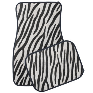Zebra Stripes Realistic Exotic Animal Print Car Floor Mat