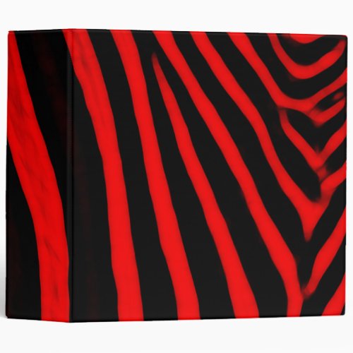 Zebra Stripes_ Red Binder