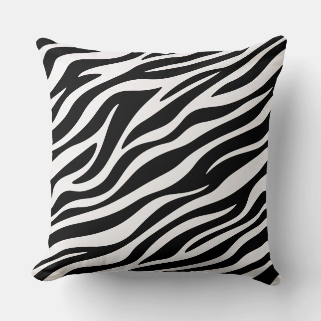 Zebra Stripes Seamless Pattern Animal Print-60492 Throw Pillow (Front)