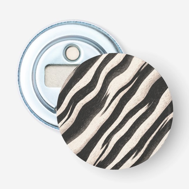 Zebra stripes seamless texture + your ideas bottle opener (Front)