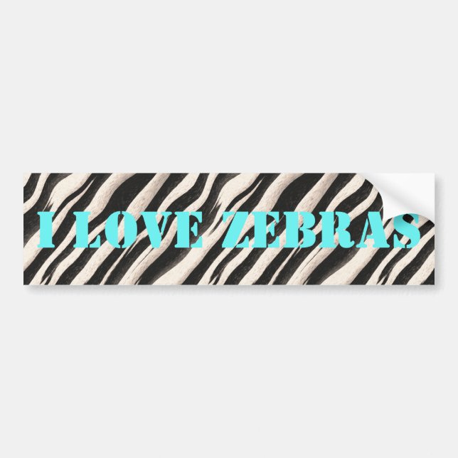 Zebra stripes seamless texture + your ideas bumper sticker (Front)