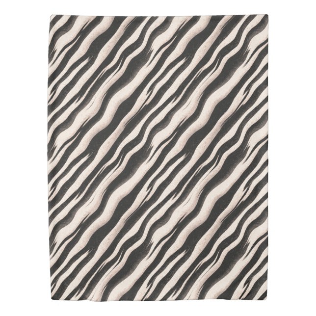 Zebra stripes seamless texture + your ideas duvet cover (Front)