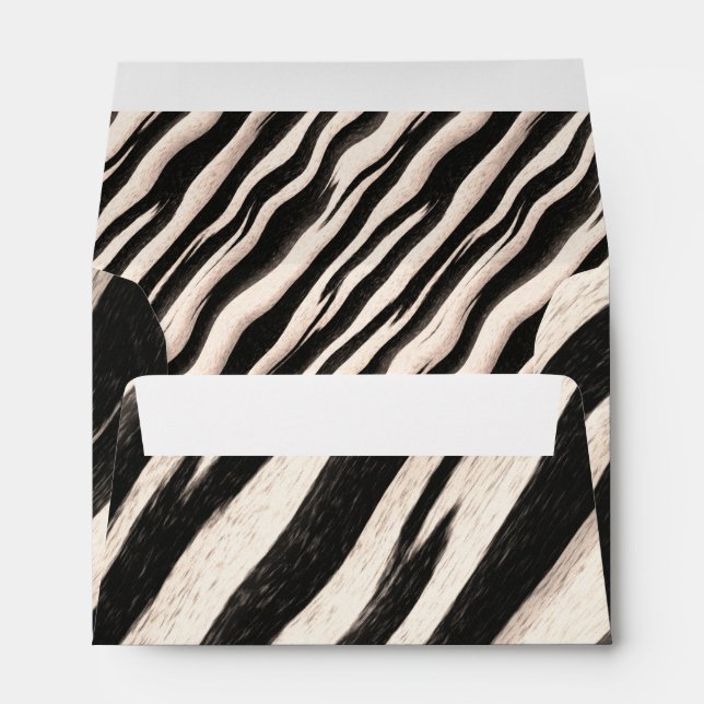 Zebra stripes seamless texture + your ideas envelope (Back (Bottom))
