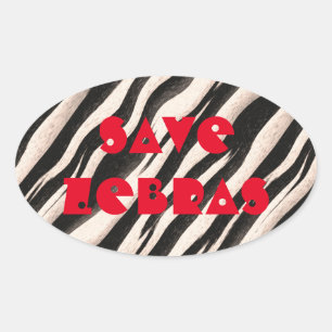 Zebra stripes seamless texture + your ideas oval sticker