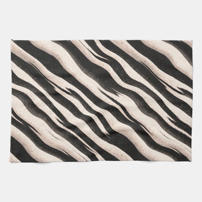 Zebra stripes seamless texture + your ideas towel (Horizontal)