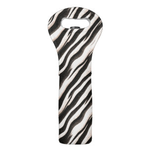 Zebra stripes seamless texture + your ideas wine bag