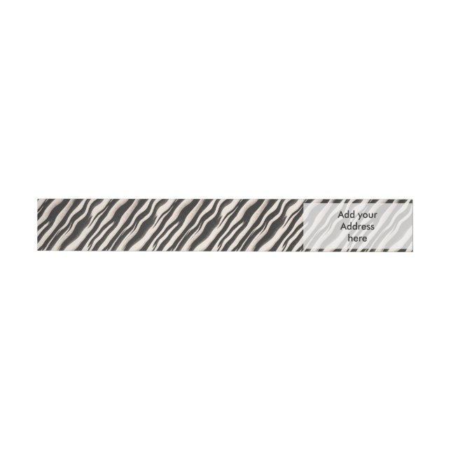 Zebra stripes seamless texture + your ideas wrap around address label (Individual)