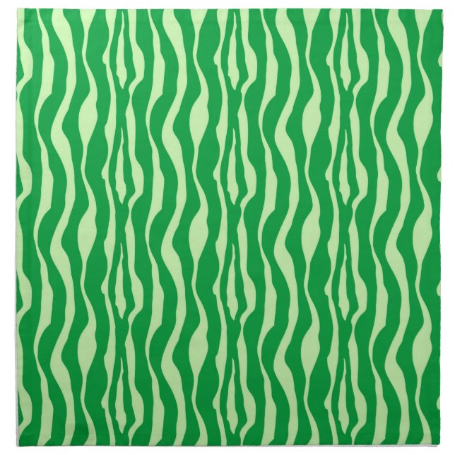 Zebra stripes - Shades of Lime Green Napkin (Front)