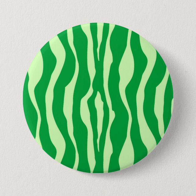 Zebra stripes - Shades of Lime Green Pinback Button (Front)