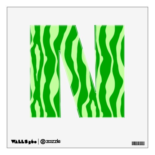 Zebra stripes _ Shades of Lime Green Wall Decal