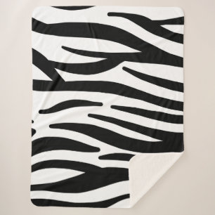 Zebra Stripes Sherpa Blanket