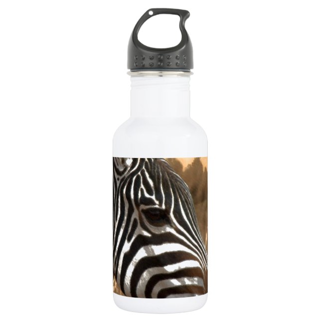 Zebra Stripes Stainless Steel Water Bottle (Front)