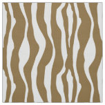 Zebra stripes - Taupe Tan and White Fabric