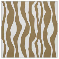 Zebra stripes - Taupe Tan and White Fabric