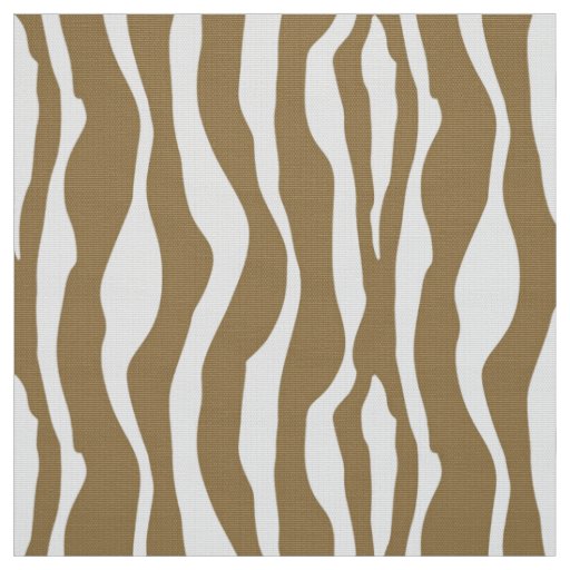 Zebra stripes - Taupe Tan and White Fabric
