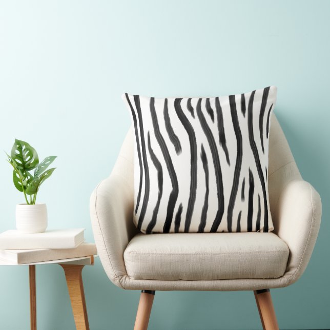 Zebra Stripes  Throw Pillow (Chair)