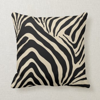 Zebra Stripes Throw Pillow by zarenmusic at Zazzle