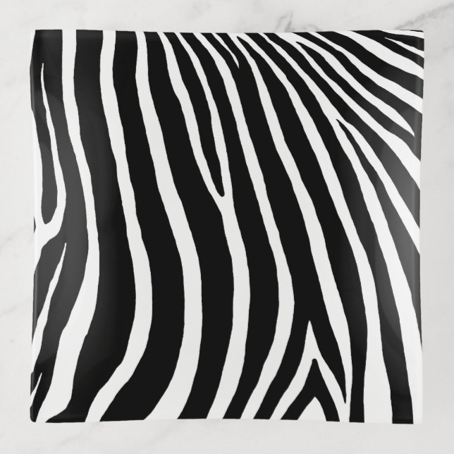 Zebra Stripes  Trinket Tray (Front)