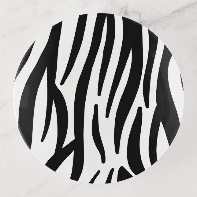 Zebra Stripes Trinket Tray (Front)
