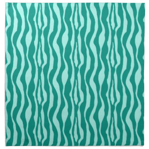 Zebra stripes - Turquoise and Aqua Cloth Napkin