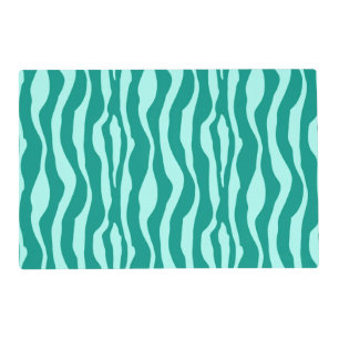 Zebra stripes - Turquoise and Aqua Placemat