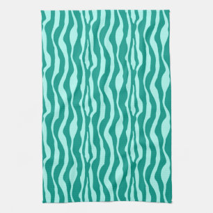 Zebra stripes - Turquoise and Aqua Towel