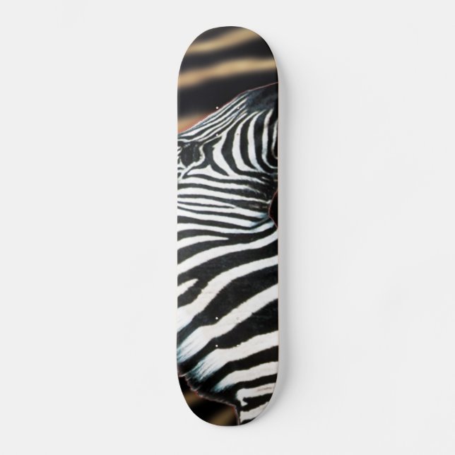 Zebra Stripes Wildlife Animal Art skateboard deck (Front)